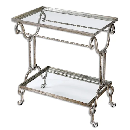 Acasia Silver Tea Cart